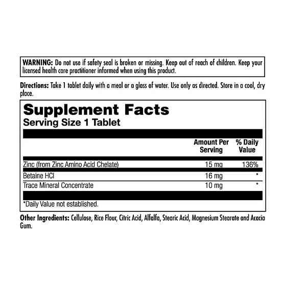 Цинк хелатний KAL Zinc 15+ Chelated 100 табл Київ