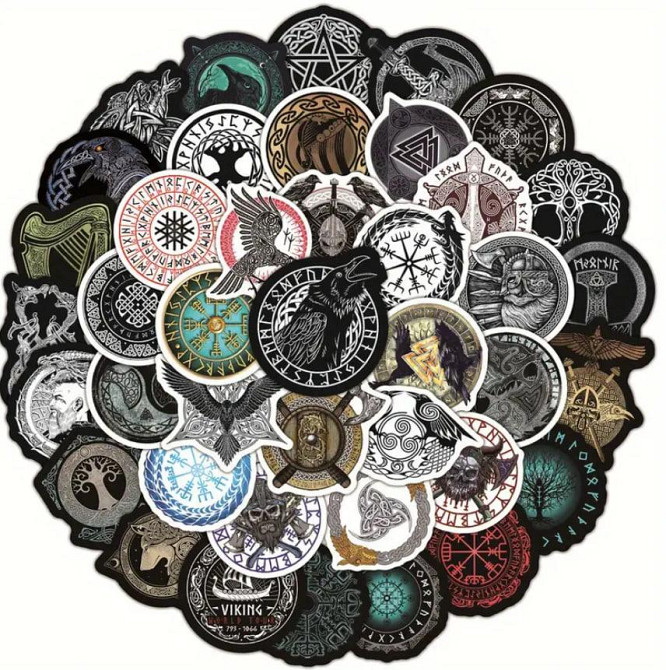 Викинги водонепроницаемые наклейки, стикер, виниловая наклейка для ноутбука, планшета, смартфона, 50 Киев - изображение 7