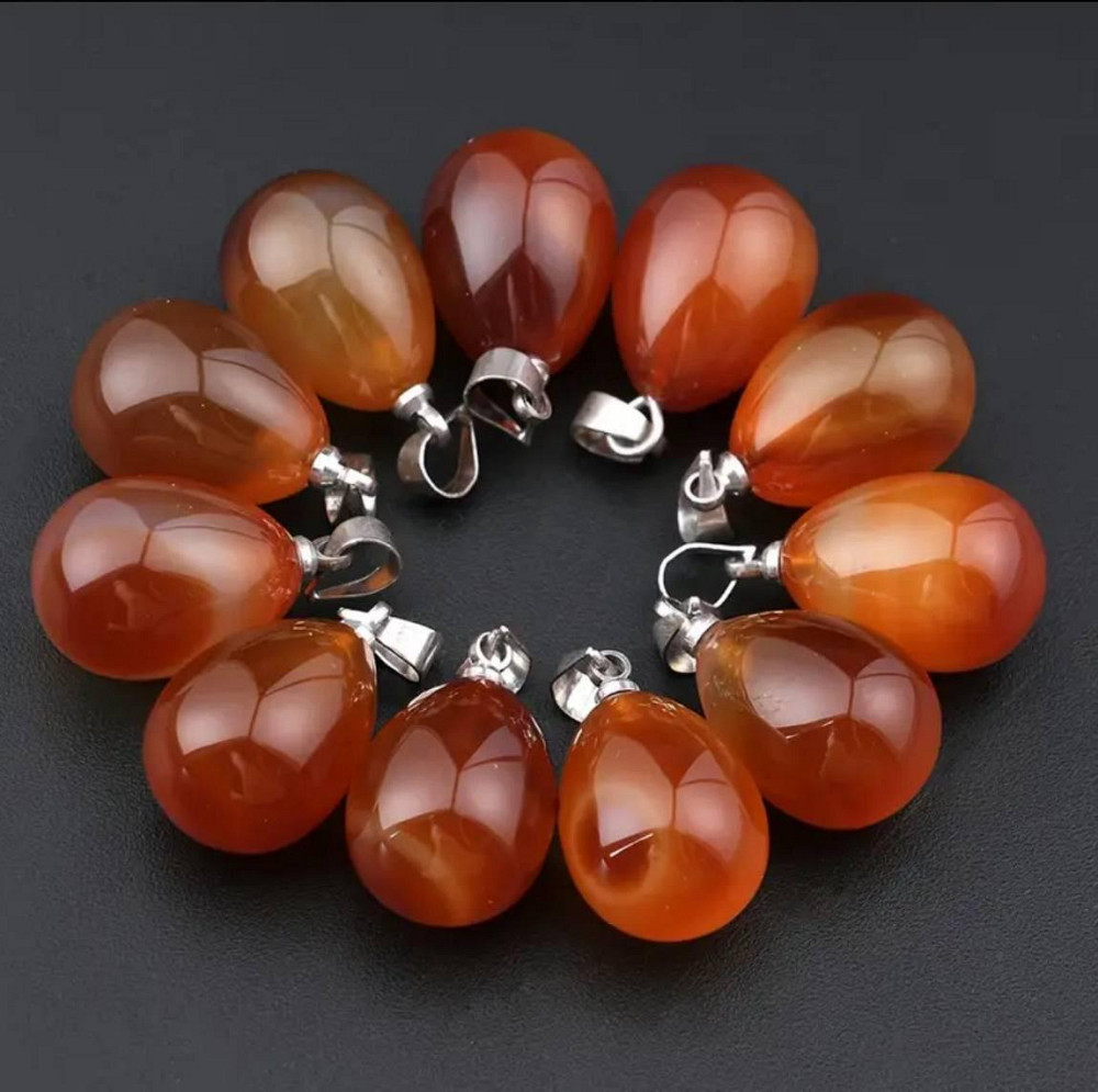 Подвеска из натурального сердолика, капля Киев - изображение 1