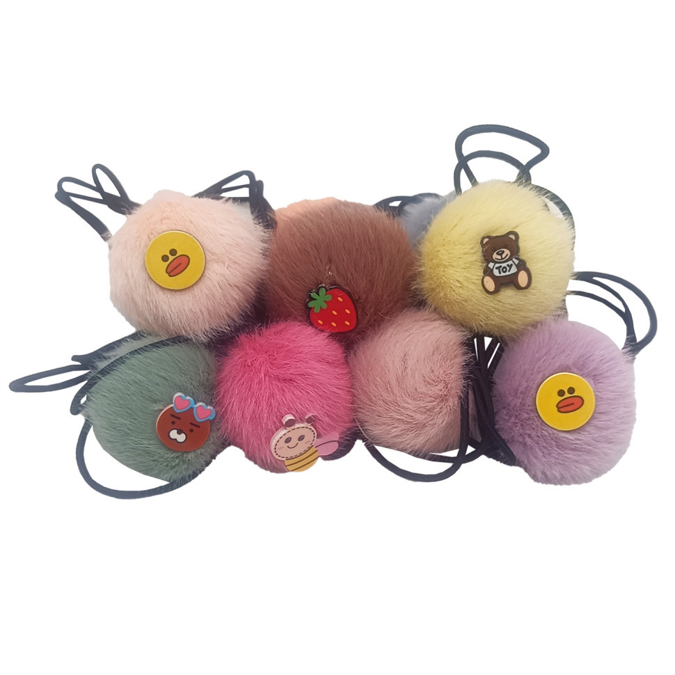 Дитяча резинка для волосся "Хутряні Кульки" 0108-724, 10 штук Вінниця - фото 1