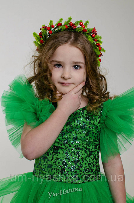Зеленое пышное платье Елочка, Весна, платье Цветочка Кривой Рог - изображение 7