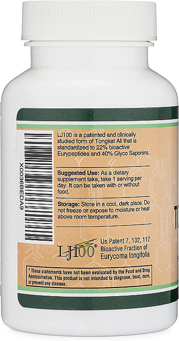 Еврикома довголиста Double Wood LJ100 Tongkat Ali Extract 100 mg 120 capsules Луцьк - фото 3