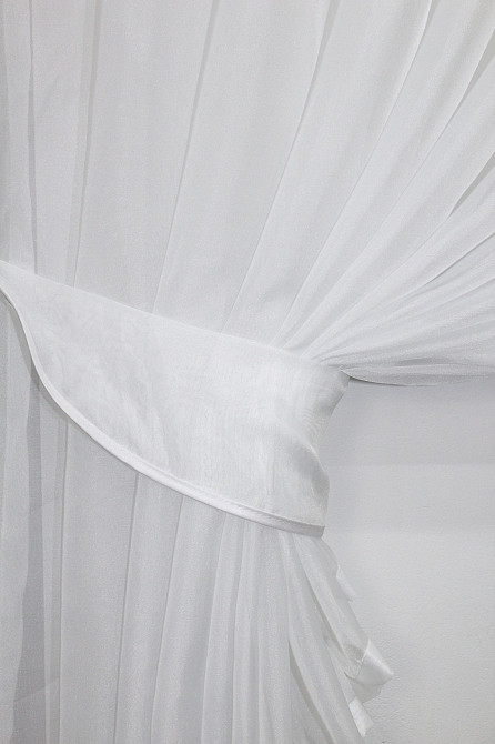 Кухонная занавеска VR-Textil № 069к желтый с белым 280х170 см (50-096) Киев - изображение 5