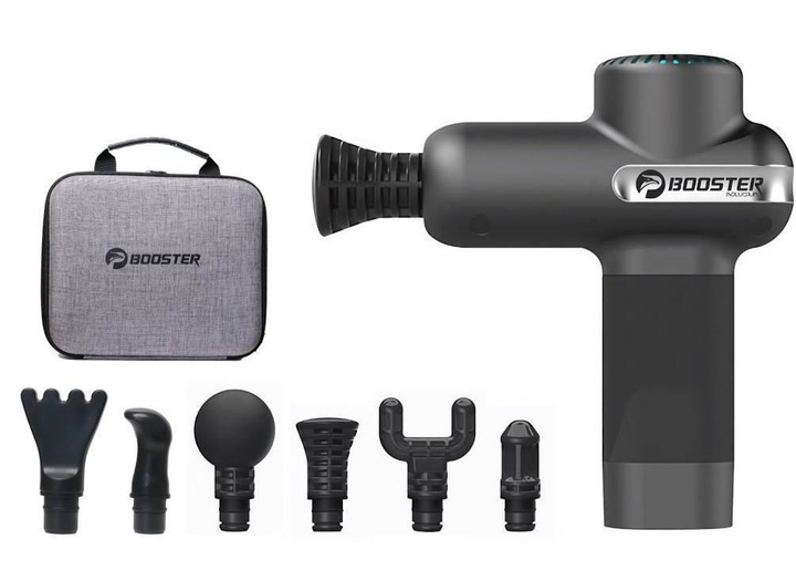 Перкусійний масажний пістолет Booster Lightsaber Mini (6 насадок) Вінниця - фото 2