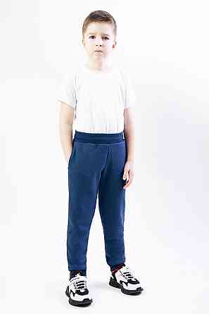 Брюки спортивные детские и подростковые, синие, топ Крохатушка одяг Киев