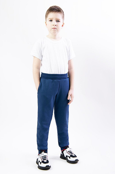 Брюки спортивные детские и подростковые, синие, топ Крохатушка одяг Киев - изображение 2