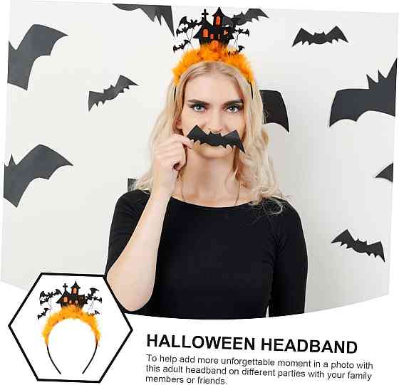 Обруч для волосся Toddmomy Halloween чорний роги аксесуар на голову на Хелловін карнавальний для дівчат Київ