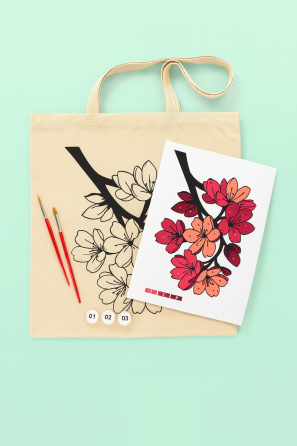 Набор Экосумка-раскраска Flowers ROSA Talent Киев
