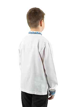 Вишиванка для хлопчиків, лляна, біла, топ Київ