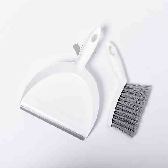 Щітка із совком для підлоги набір 26×18×3.5 (см) для прибирання із щільним приляганням Білий HP-45-10 Київ