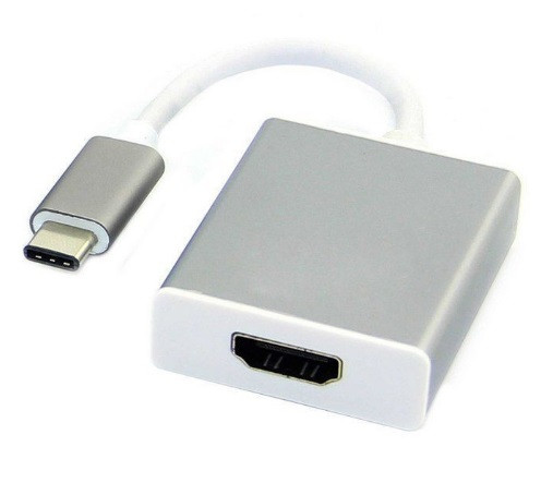 Перехідник USB 3.1 Type-C --> HDMI (F), сріблястий Вінниця - фото 3