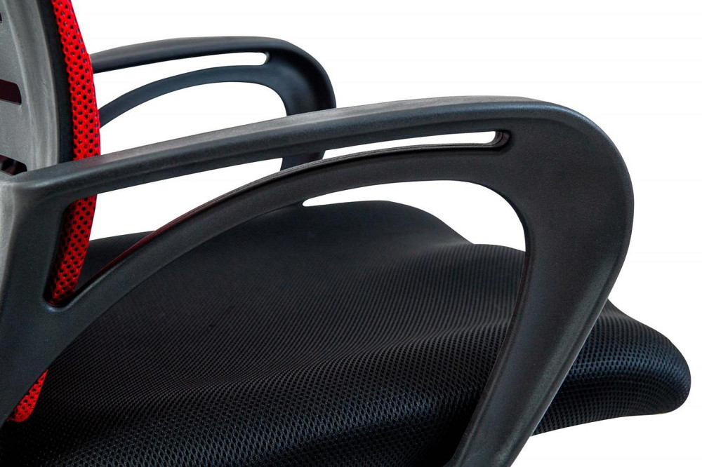Офісне Крісло Керівника Richman Flush Сітка Хром М1 Tilt Чорно-червоний Київ - фото 5