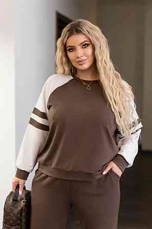 Прогулянковий костюм у спортивному стилі "Marvin" | Норма і батал Шоколадний, 46-48 Київ