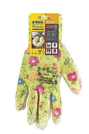 MASTERTOOL Рукавички безшовні трикотажні MASTERTOOL "Хризантема" з поліуретановим покриттям дол Коломия