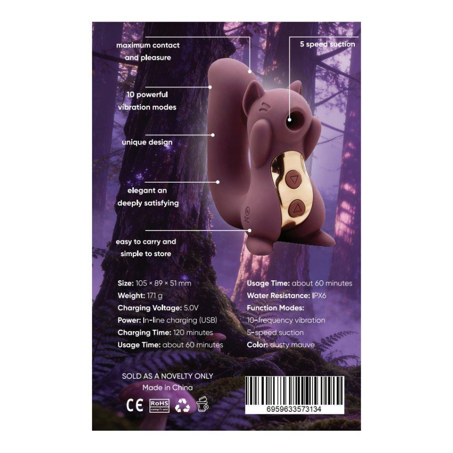 Вакуумний вібратор у формі білочки Sweet Em, фіолетовий Sex Aura Київ - фото 7