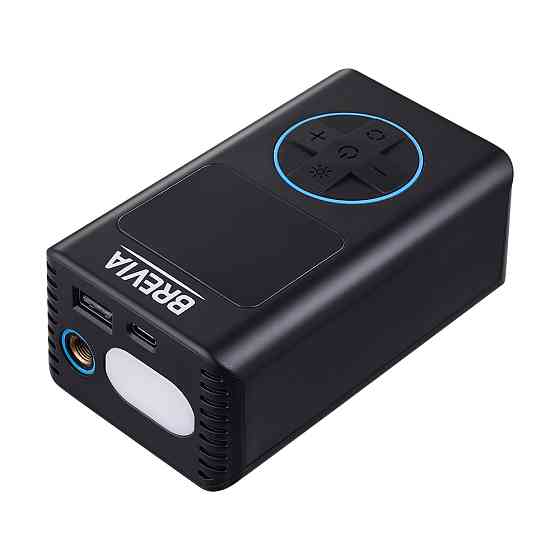 Компресор портативний Brevia 3в1 10Атм 19л/хв 4000mAh з LED-ліхтарем та автостопом + PowerBank Львів