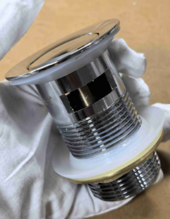 Донный клапан для раковины Koer PW-09-01 1 1/4'' с переливом автоматический СLICK-СLACK (Цвет хром) (KR5796) Киев