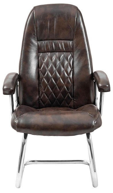 Офісне Конференційне Крісло Richman Florence Madras Dark Brown CF Хром Коричневий Київ - фото 2