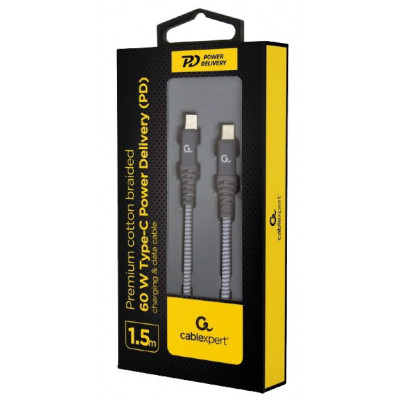 Дата кабель USB-C to USB-C 1.5m 60W USB 2.0 Cablexpert (CC-USB2B-CMCM60-1.5M) Винница - изображение 2