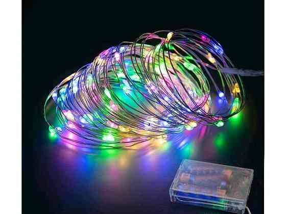 Гірлянда НА БАТАРЕЙКАХ РОСА 100LED 10м мульті ТМ КИТАЙ Київ