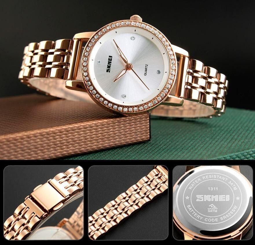 Женские классические часы Skmei 1311 Malibu (Золотистые) Киев - изображение 9