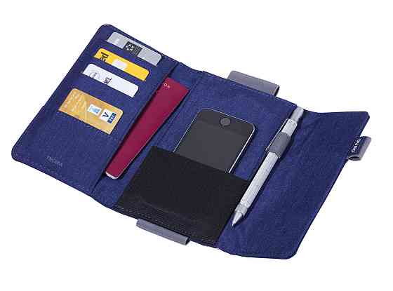 Органайзер для проездных документов Troika Reiseburo с магнитным замком (Сине-серый) Винница