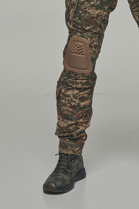 Військові чоловічі літні штани хижак посилені, польові пштан ріп стоп з липучками з наколінниками Львів - фото 4
