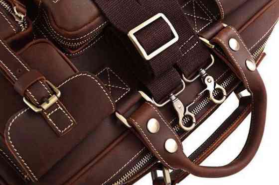 Сумка чоловіча Vintage 14075 шкіряна Коричнева Київ