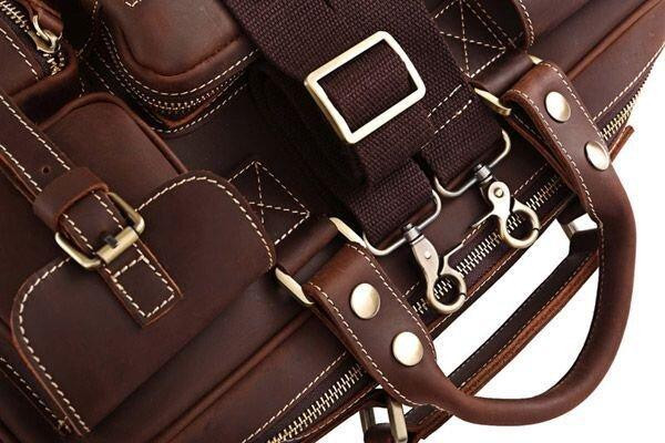 Сумка чоловіча Vintage 14075 шкіряна Коричнева Київ - фото 4