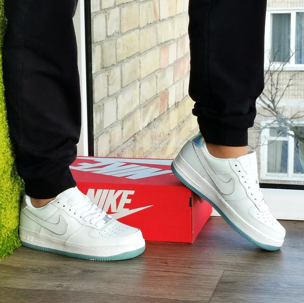 Кроссовки Nike Белые Женские Форсы Кожаные Найк (размеры: 36,37,38,39,40,41) Днепр - изображение 10