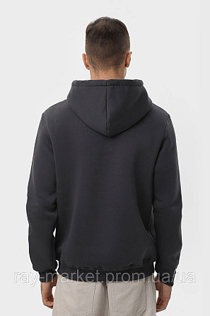 Худі чоловіче базове утеплене RAY BASIC темно-сіре (U0401M-Dark Grey) Київ - фото 3
