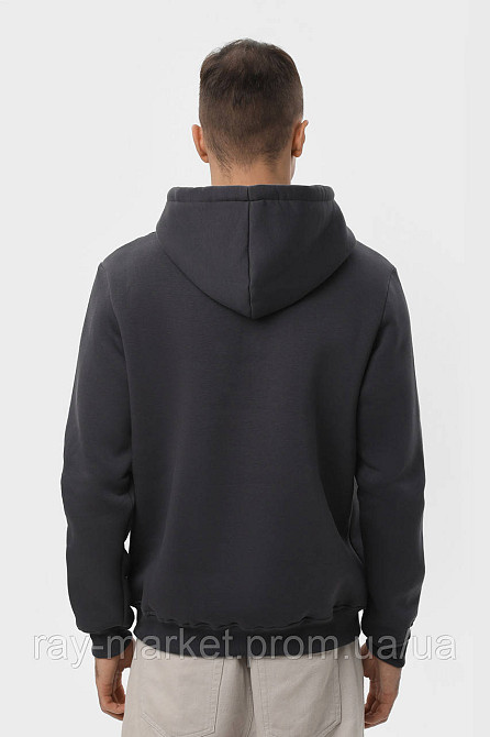 Худи мужское базовое утепленное RAY BASIC темно-серое (U0401M-Dark Grey) Киев - изображение 3