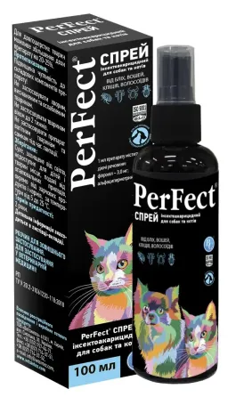 Спрей инсектоакарицидный PerFect (Перфект) 100 мл, Ветсинтез Винница
