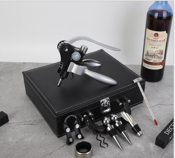 Винный набор из 10 !!! предметов, набор для вина в подарочном кейсе из экокожи Кременчуг - изображение 3