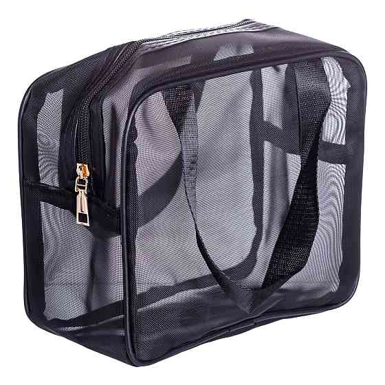 Набір прозорих жіночих косметичок для дому 3 (шт) Чорний HP-16-5K Київ