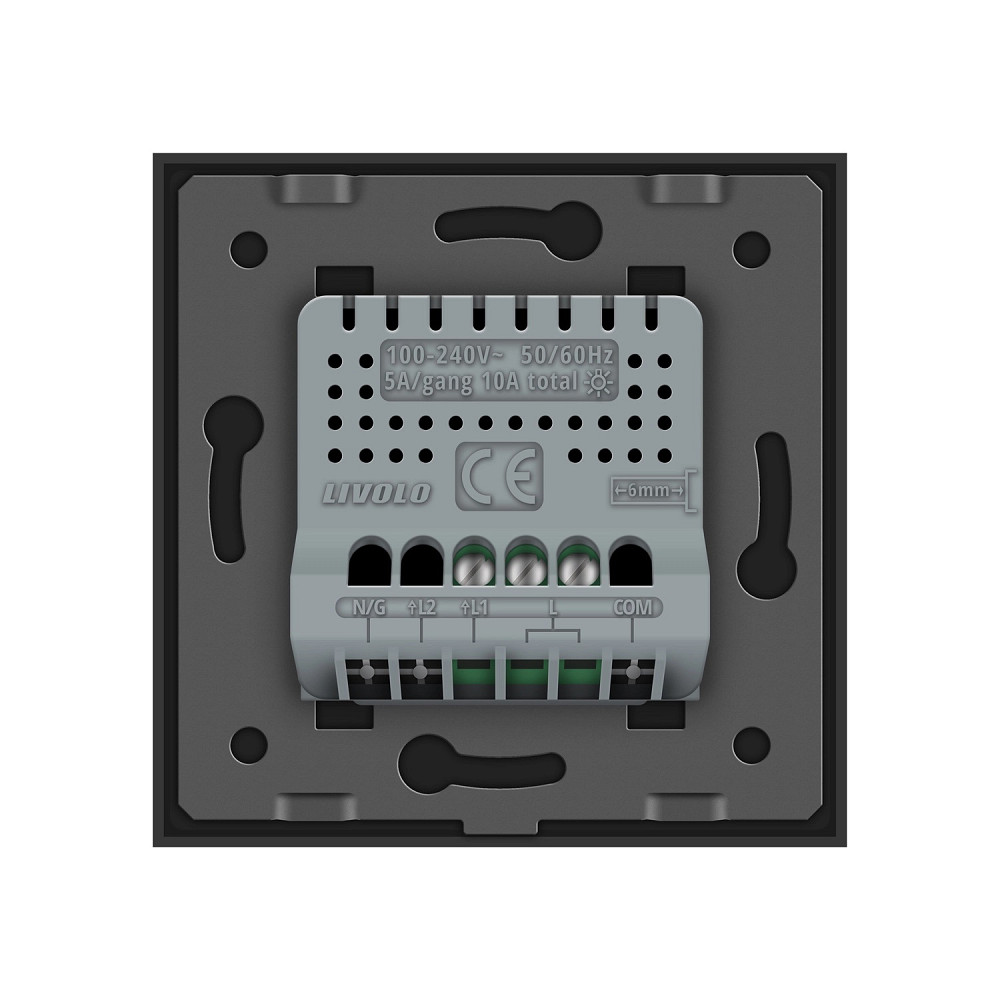 LIVOLO Розумний сенсорний ZigBee вимикач 1 сенсор Livolo чорний скло (VL-C7FC1Z-2BP) Коломыя - изображение 5