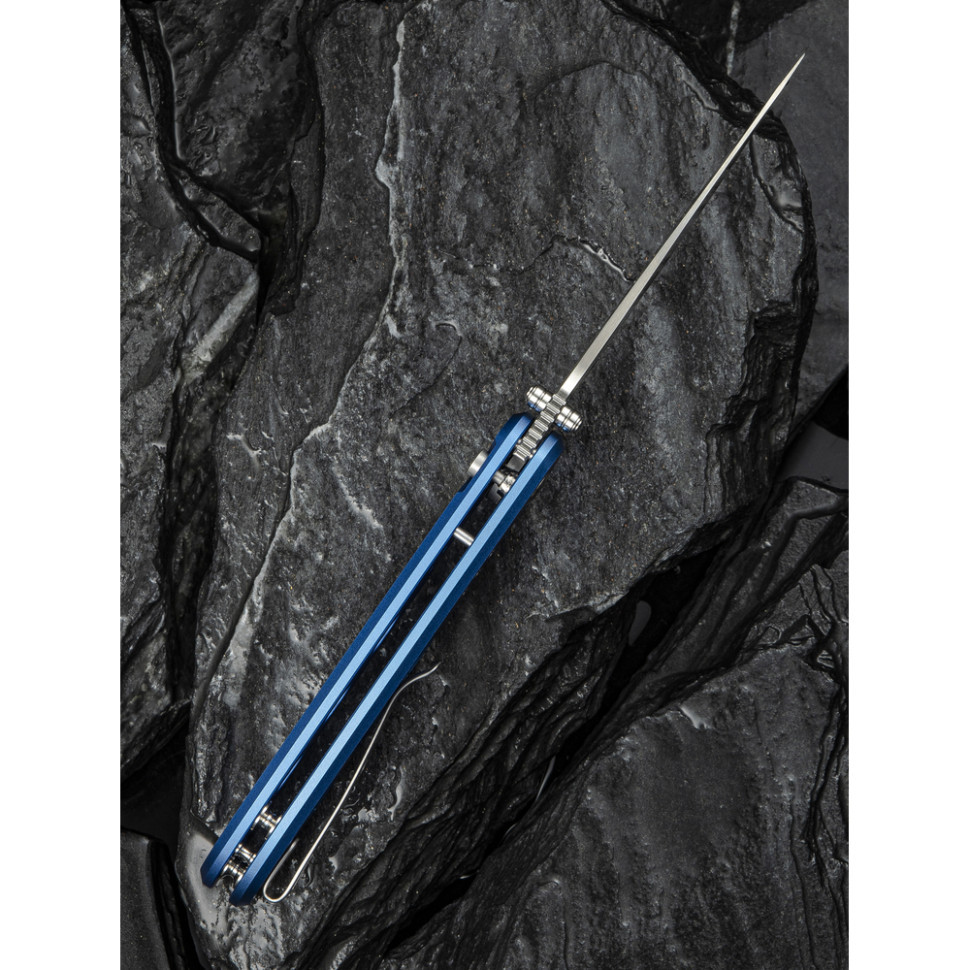 Ніж складаний туристичний Civivi Hyperpulse, (8.9 см) 14C28N / Aluminum синій Киев - изображение 16