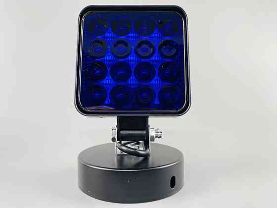 Фара LED квадратна 48 W 12 V 6500 K (16 діодів) (8.4 см х 8.4 см х 2 см) Mini (синя) Мукачево