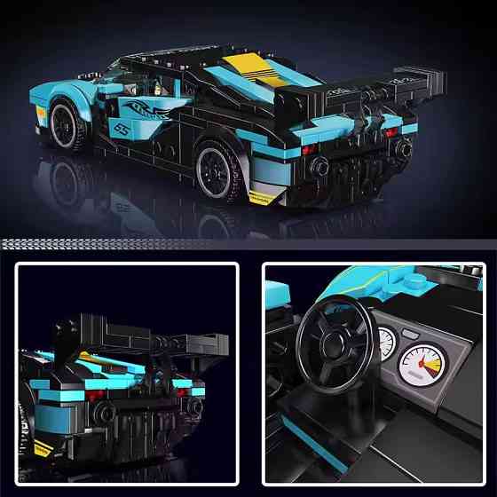 Конструктор Гоночна спортивна машина на 383 деталі, блакитна Кам'янець-Подільський