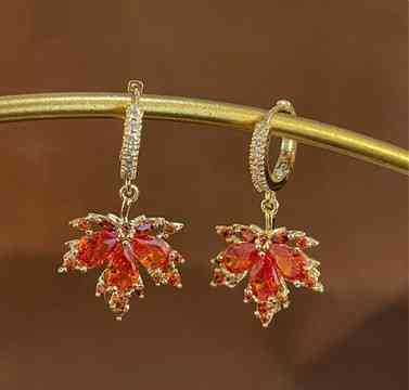 Серьги женские Кленовый лист Киев