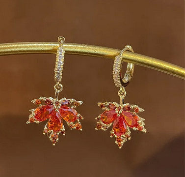 Серьги женские Кленовый лист Киев - изображение 1