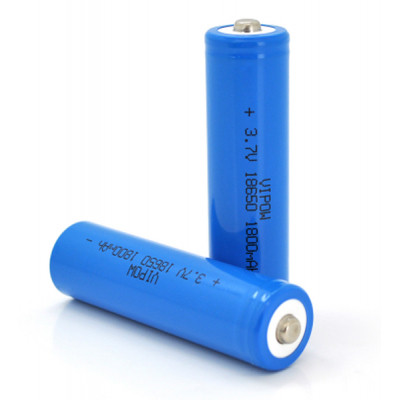 Акумулятор 18650 Li-Ion ICR18650 TipTop, 1800mAh, 3.7V, Blue Vipow (ICR18650-1800mAhTT) Вінниця - фото 1
