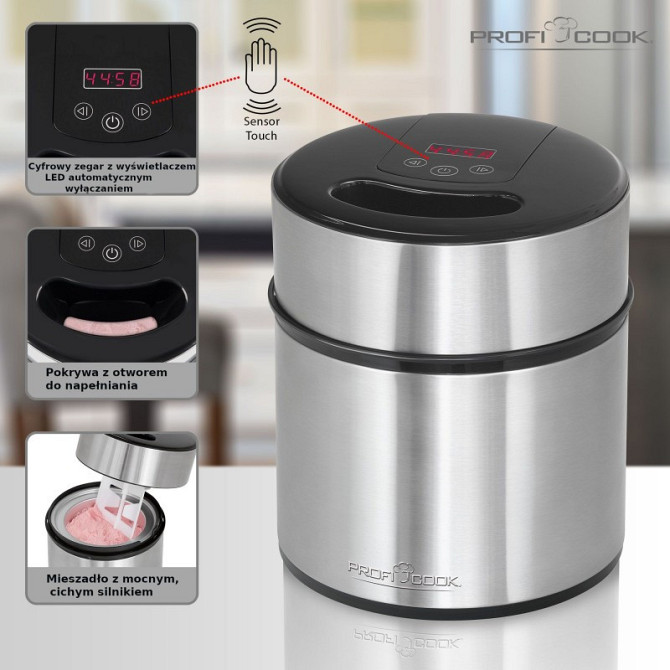 Мороженица 1800 мл с дисплеем и таймером Profi Cook PC-ICM (1140) 12 Вт Нововолынск - изображение 5