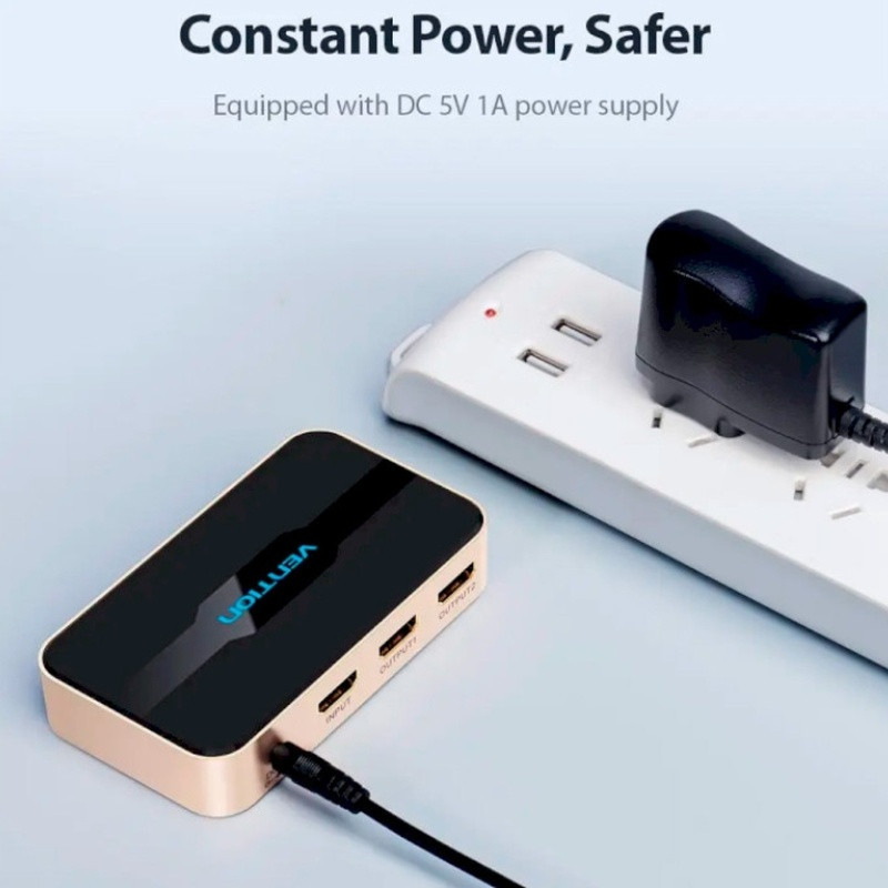 Сплиттер HDMI Vention 1x2 4K 30Hz из алюминия Киев - изображение 3