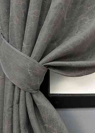 Комплект коротких штор VR-Textil Жаккард Viva Marmo № 1788ш Серый 130х170 см 2 шт (35-0375) Киев