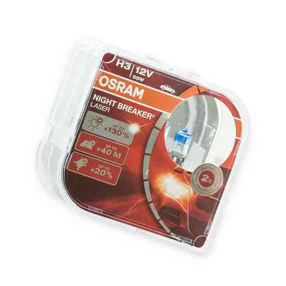Автолампа 12V 55 W Night Breaker Lazer 130% (2шт) H3 Мукачево