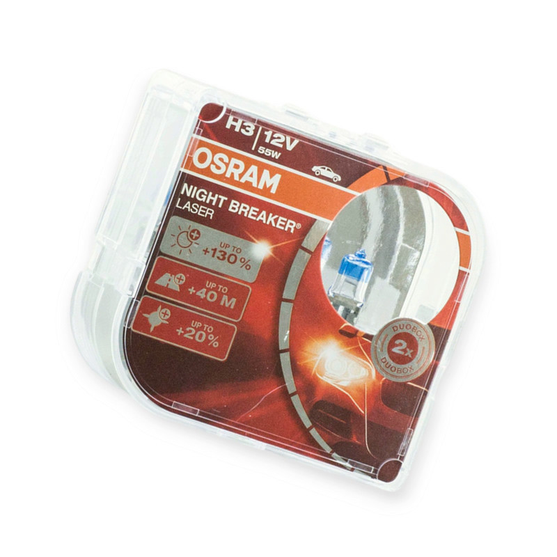 Автолампа 12V 55 W Night Breaker Lazer 130% (2шт) H3 Мукачево - изображение 1