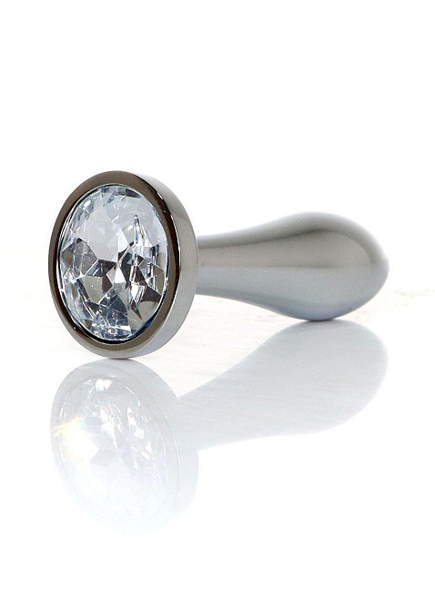 Анальна пробка - Jewellery Silver Plug Clear S Sex Aura Київ - фото 1