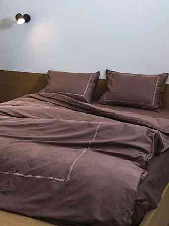 Ecotton Комплект постільної білизни Ecotton Євро з вишивкою та кантом Stucco в чохлі для зберіг Коломыя