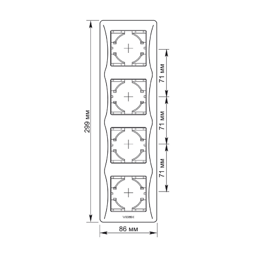 BINERA крем Рамка вертикальна 4-а Videx Житомир - фото 3